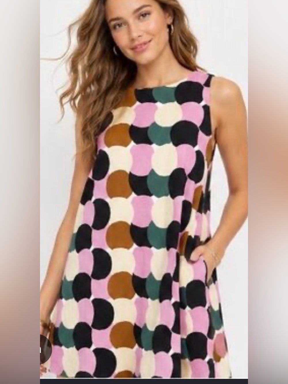 Marimekko x Uniqlo 100% Cotton Sleeveless Shift Dress XS with Pockets